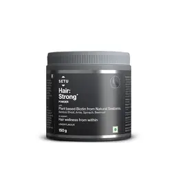 Setu Hair: Strong Powder | Plant Sesbania Biotin Extract, Bamboo Extract, Folic Acid, and Zinc supplement | Supplements for Hair Growth, Strong Hair | Lemon Flavour icon