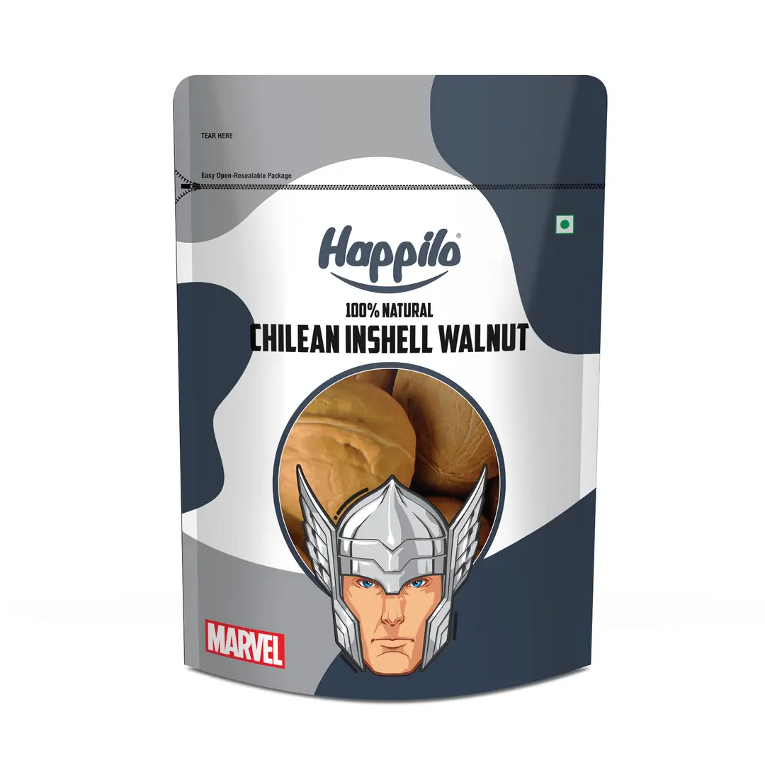 Happilo Marvel 100% Natural Chilean Inshell Walnut Kernels - 500 gm