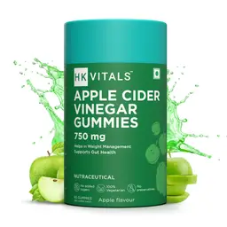 HealthKart -  HK VITALS Apple Cider Vinegar Gummies 750 mg, No Added Sugar, for Weight Management & Gut Health, Supports Digestion, Green Apple Flavour, 60 Gummies icon
