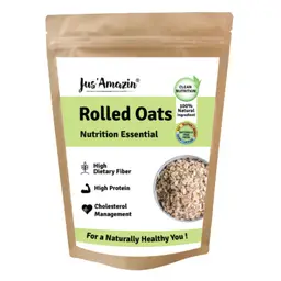Jus Amazin - Rolled Oats - with 100% Natural Rolled Oats - for High Protein, Rich in Dietary Fibre and Cholesterol Management icon