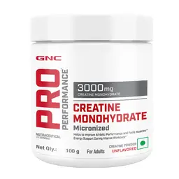 GNC Pro Performance Creatine Monohydrate | Boosts Athletic Performance | Micronized & Instantized | Fuels Muscles | Provides Energy Support for Heavy Workout icon