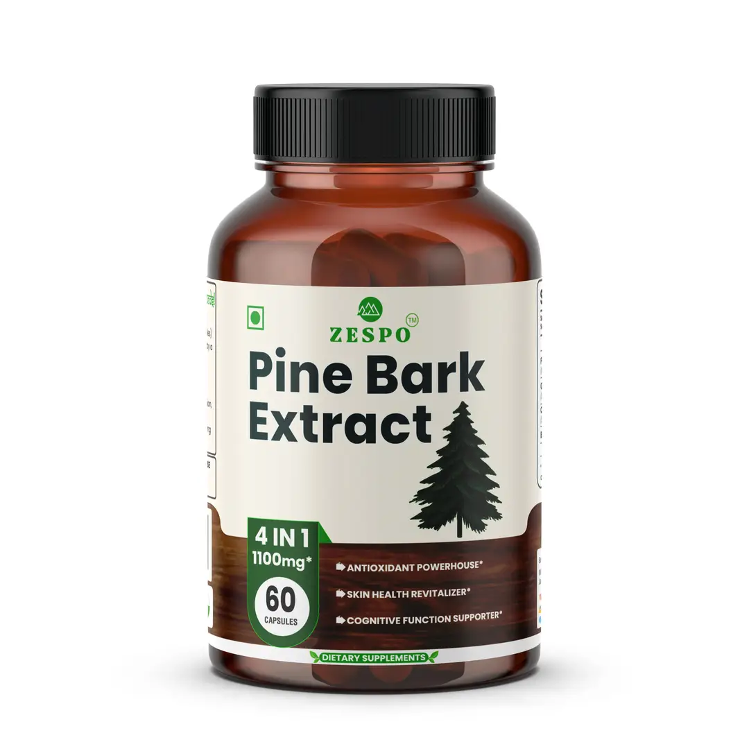 Zespo Pine Bark for Skin, Cognitive Function and Enhanced Absorption - Pack of 1(60 Capsules)