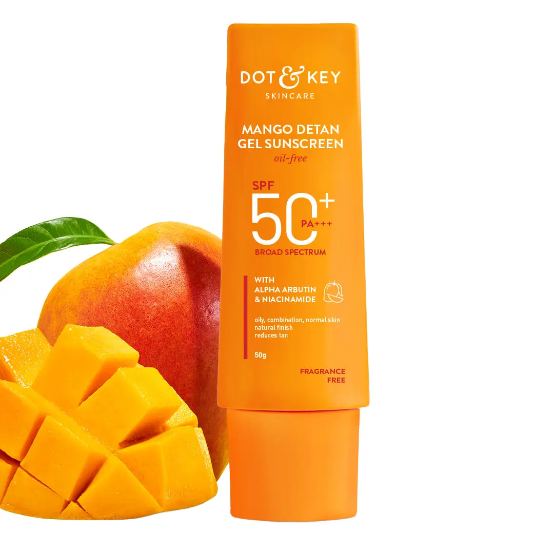 Dot & Key Mango Detan Gel Sunscreen for Preventing Skin Tan and Even Skin Tone - 50 gm