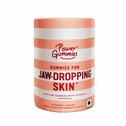 Power Gummies - Jaw Dropping Skin Collagen Builder Gummies For Women & Men Glowing & Healthy Skin - Lemon Twist Flavour - 60 Gummies icon