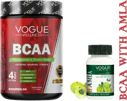 Vogue Wellness BCAA Supplement Powder (Watermelon) with Amla Tablets (Combo Pack) icon