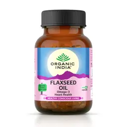 Organic India Flaxseed Oil - Helps with cases of high cholesterol, low immune states, dry eyes, joint pain. icon