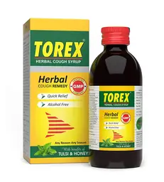 Torex - Herbal Cough Syrup - with Tulsi,Honey, Pippali -  for Relief From Throat Issue, Chest Congestion, All Types Of Cough & Cold - 100Ml (Pack Of 2) icon