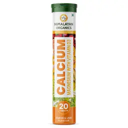 Himalayan Organics Calcium, Magnesium & Vitamin D3 Effervescent Tablets for Immunity - Lemon Flavour icon