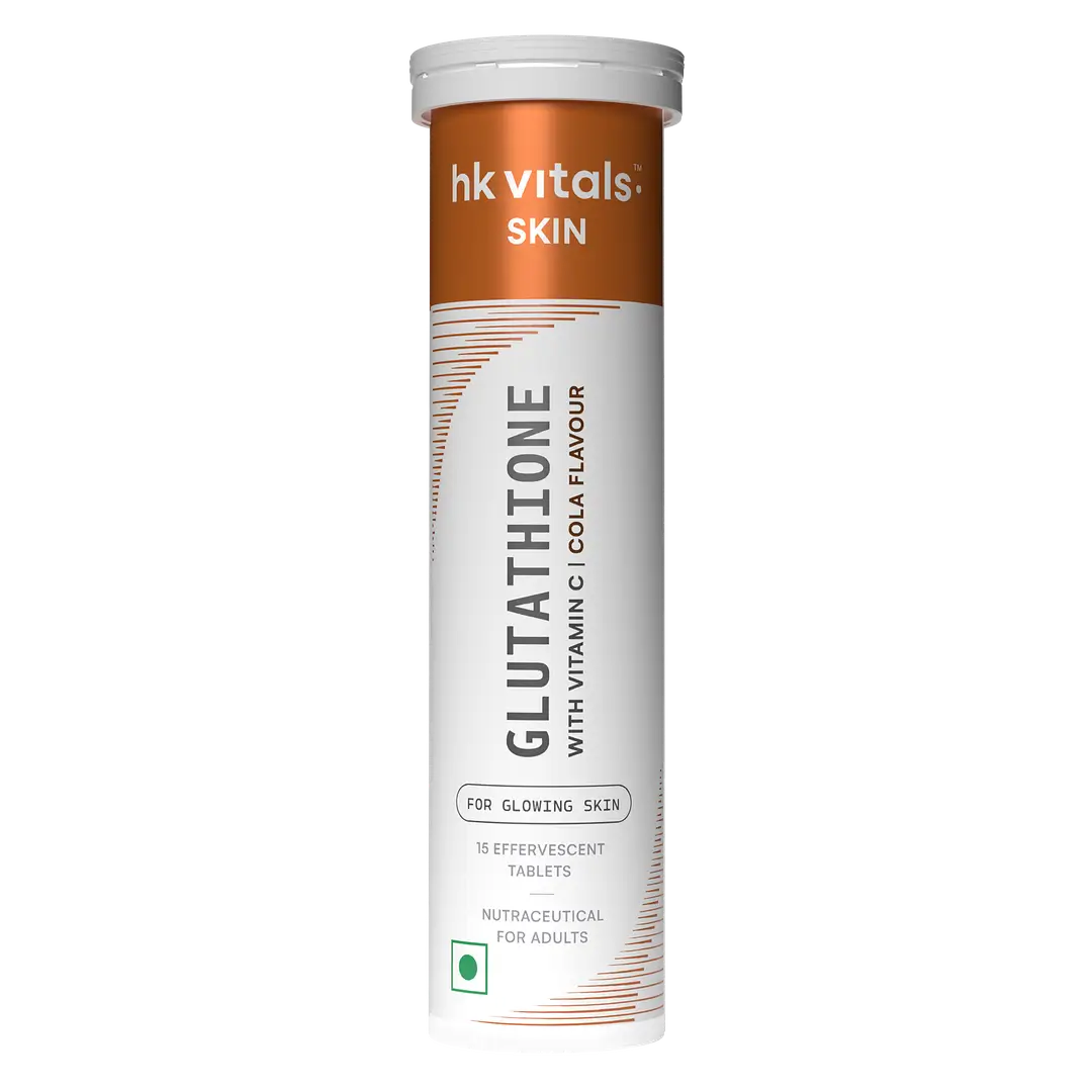 HealthKart HK Vitals Glutathione with Vitamin C & E, for Skin Glow and Hydration - Cola,15 Effervescent Tablets