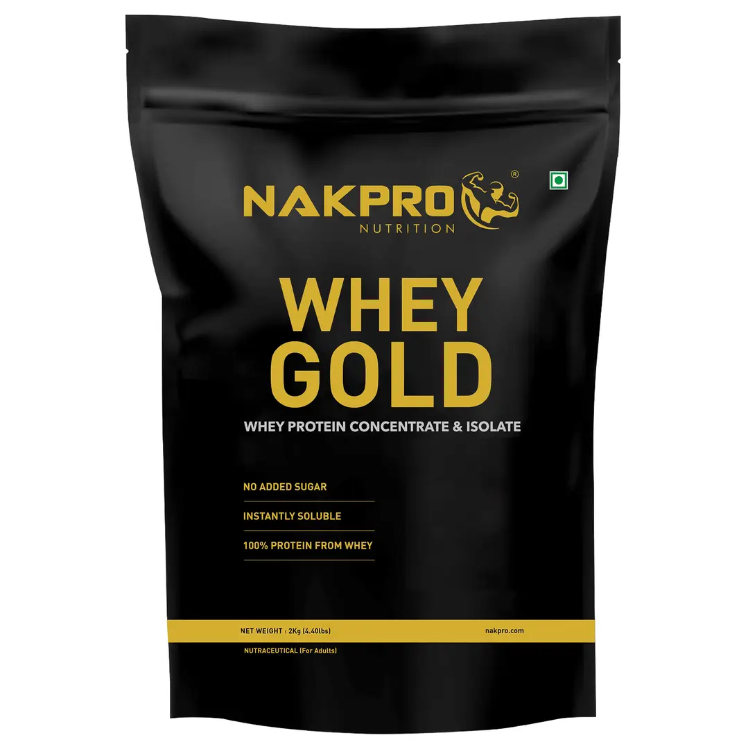 Nakpro GOLD 100% Whey Protein Concentrate Supplement Powder for Muscle Support and Post Workout Recovery - Malai Kulfi,4.41 lb