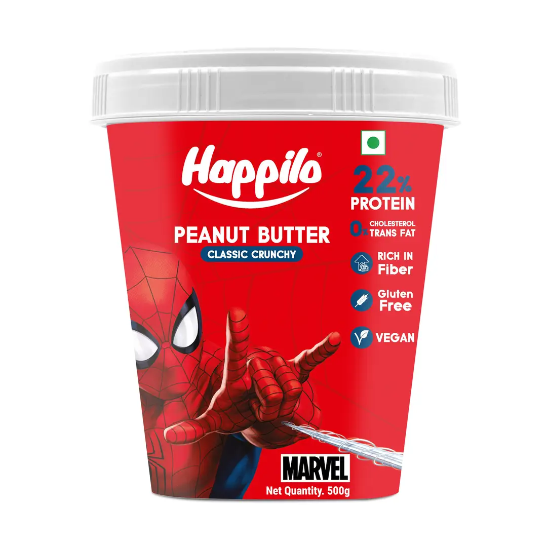 Happilo Marvel Classic Peanut Butter for Weight Management - Classic Crunchy,510 gm
