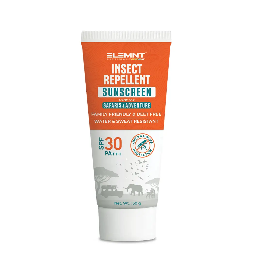 Elemnt Insect Repellent Sunscreen SPF 30 with Zinc Oxide, Titanium Dioxide & Niacinamide for Sun Protection, Safaris and Adventure - 50 gm