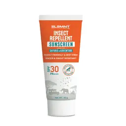 Elemnt Insect Repellent Sunscreen SPF 30 with Zinc Oxide, Titanium Dioxide & Niacinamide for Sun Protection, Safaris and Adventure