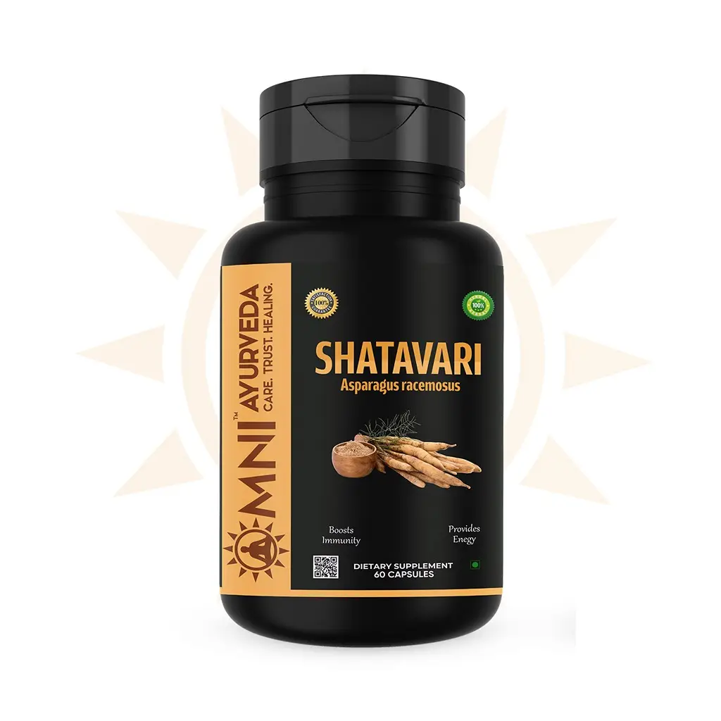 Omni Ayurveda - Shatavari Capsules - Supports Women'S Reproductive Health - 60Capsules - Pack of 1(60 Capsules)