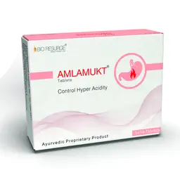 Bio Resurge - Amlamukt - Trachyspermum ammi and Rock Salt - Effective ayurvedic composition for hyper acidity, heartburn & gastric ulcers - 30 Tablets icon