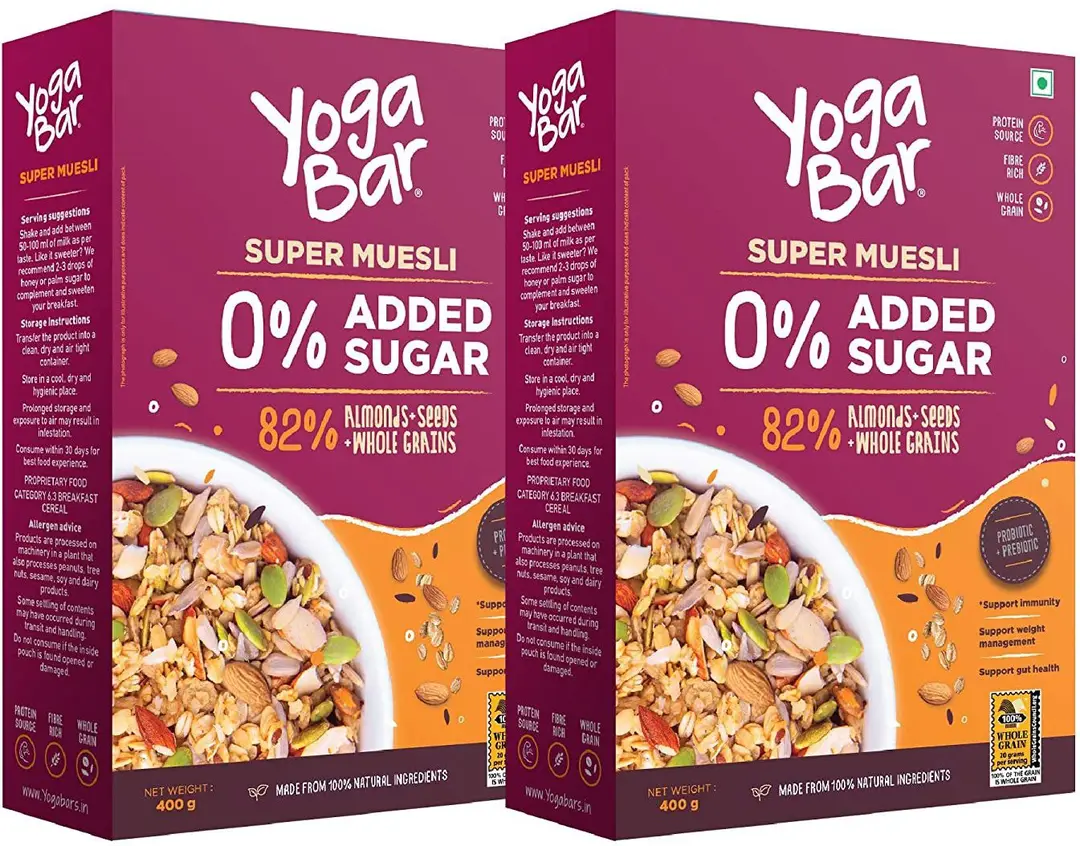 Buy Yogabar No Added Sugar Oatmeal (800 gm)(Pack of 2) Online in India