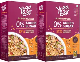 Yogabar - No Added Sugar Muesli - with Rolled Oats, Brown rice flakes, Dried Fruit - for Weight Loss Support icon