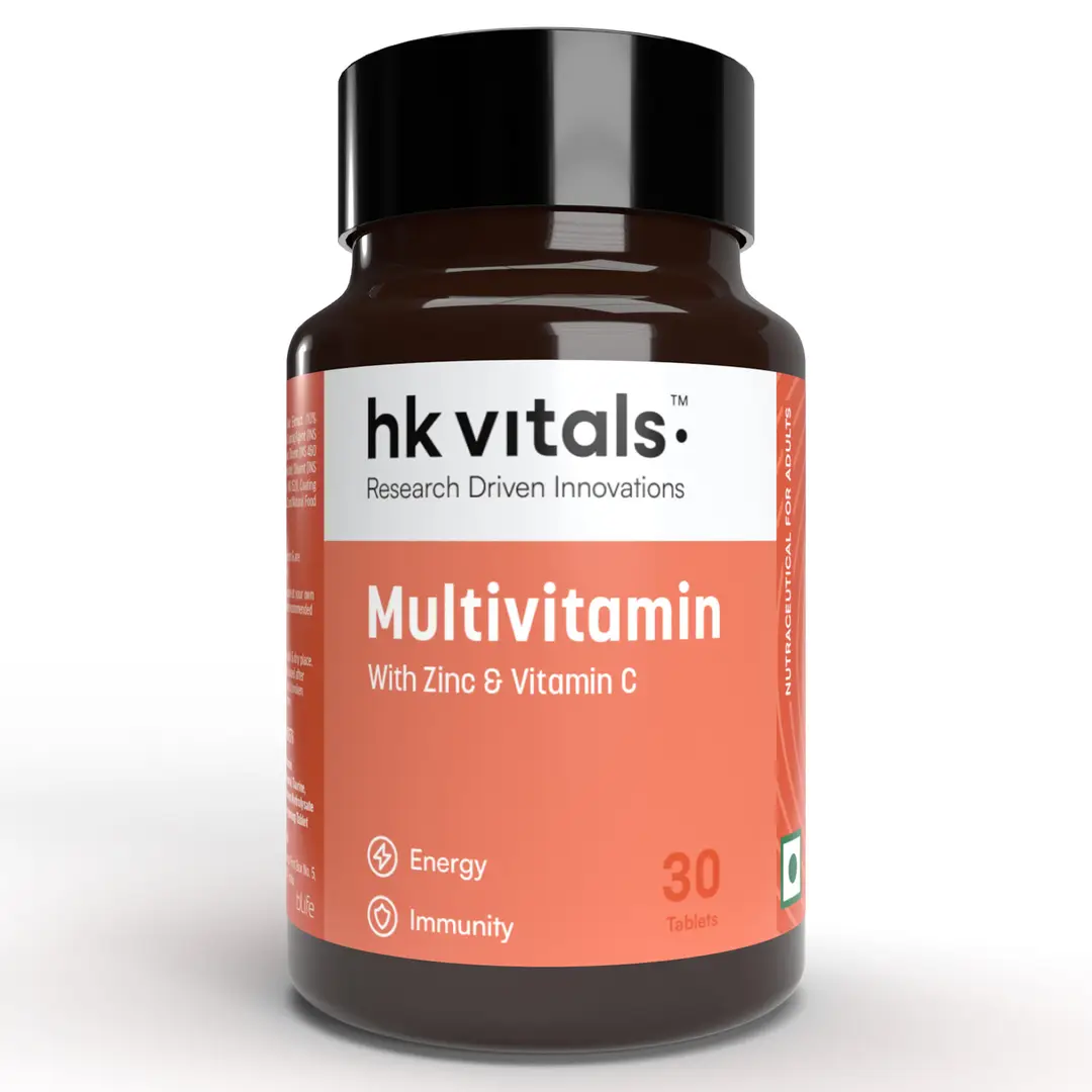 hk vitals Multivitamin For Men and Women (30 Tablets) | With Zinc, Vitamin C, Vitamin D3, Multiminerals & Ginseng Extract - Pack of 1 (30 Tablets)