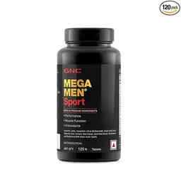 GNC Mega Men Sport Multivitamin for Men | Boosts Muscle Performance | Antioxidant Rich | Supports Prostate Health | Protects Heart & Vision | Formulated In USA | 43 Premium Ingredients icon