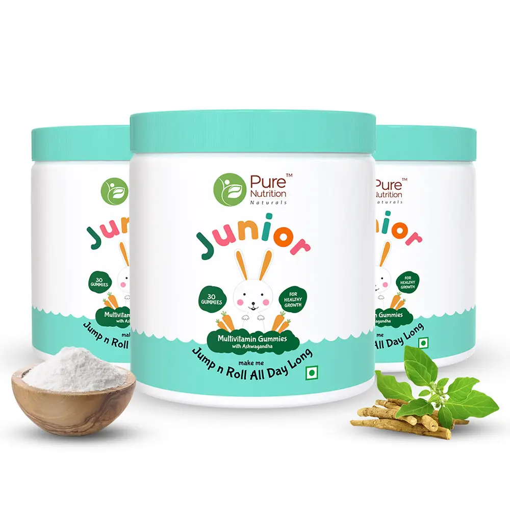 Pure Nutrition Kids Multivitamin for Growth and Development Support - Pack of 3 (90 Tablets)