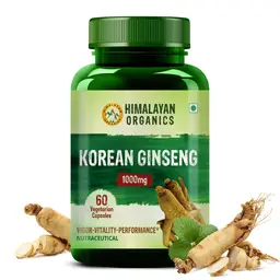 Himalayan Organics Korean Red Ginseng 1000mg/Serve 60 Veg Capsules icon