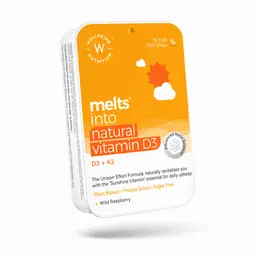Wellbeing Nutrition - Melts - Natural Vitamin D3 + K2 (MK-7) with Organic Virgin Coconut Oil & Astaxanthin icon