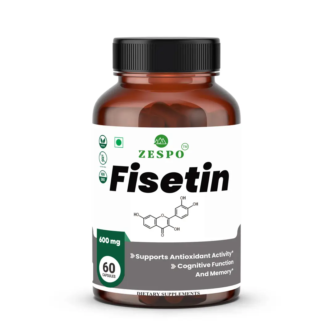 Zespo Fisetin for Cognitive Support, Memory, Brain Health and Anti-Aging - Pack of 1(60 Capsules)