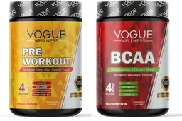 Vogue Wellness BCAA & Pre-workout Supplement for Strength and Endurance (Combo) icon