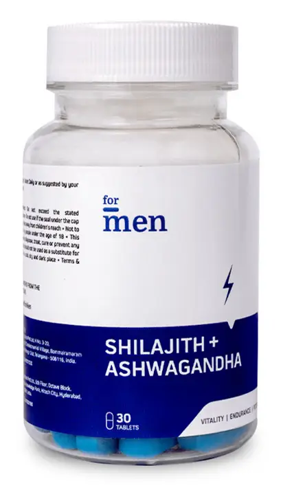 ForMen Shilajit and Ashwagandha Tablets for Men
