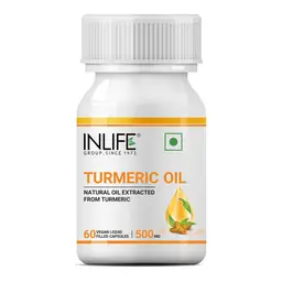 INLIFE - Turmeric Oil Capsule, Faster Absorption than Extract, Antioxidant & Natural Detoxifier Supplement for Men & Women, 500mg – 60 Liquid Filled Vegetarian Capsules icon