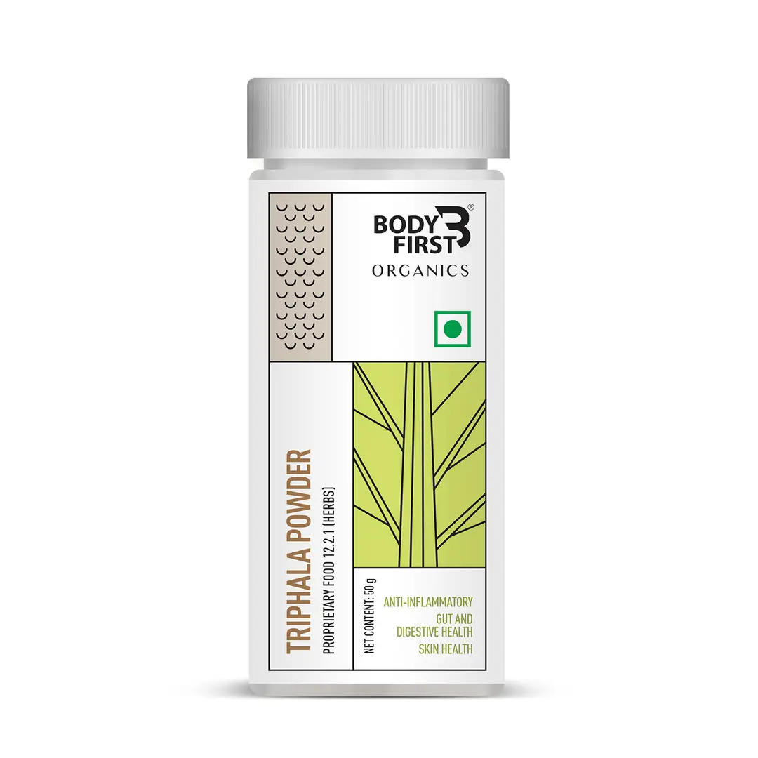 Bodyfirst Triphala Powder - Anti-Inflammatory Gut & Digestive Health,Skin Health - Pack of 1 (50 gm)