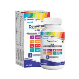 Healthvit - Cenvitan Men Multivitamin & Multimineral with 24 Nutrients (Vitamins and Minerals) - Anti-Oxidants, Energy, Metabolism, Immunity and Muscle Function - 60 Tablets icon