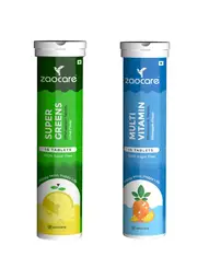 Zaocare Supergreen (15 Effervescent Tablets) & Multivitamin (15 Effervescent Tablets)  icon