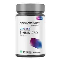 Decode Age Uthever NMN 250 with Nicotinamide Mononucleotide for Improved Muscle Strength, Neurological function and Heart health icon