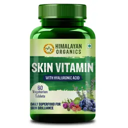 Himalayan Organics Skin Vitamin with Hyaluronic Acid, Grape Seed Extract & Silybum Extract for Skin Glow & Hydration icon