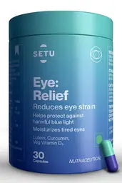 Setu Eye: Relief Plant Based Eye Vitamin for Adults | Patented Lutemax 2020 with Lutein 20mg, 4mg Zeaxanthin, Patented Nutritears with Curcumin & Veg Vit D3 | Protects Against Blue Light icon