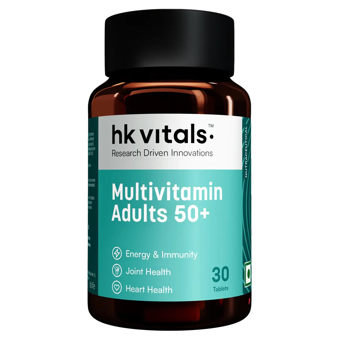 HK vitals Multivitamin Adults 50+ (30 Tablets) | Daily Multivitamin for Men & Women | Healthy Ageing | For Joints, Heart, Gut, Eye, Cognition & Energy - 30 Tablets