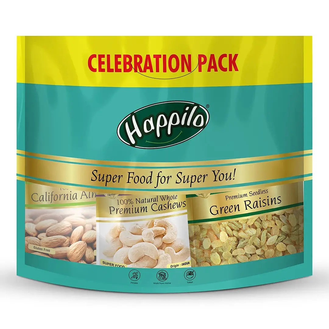 Happilo Celebrations (Almonds, Cashews and Raisins) Combo - Combo Pack (310g)