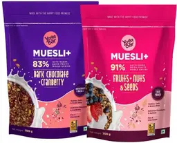 Yogabar - Muesli Combo of 2 - Dark Chocolate & Cranberry - Fruits & Nuts - Aiding in weight management and reducing cravings icon