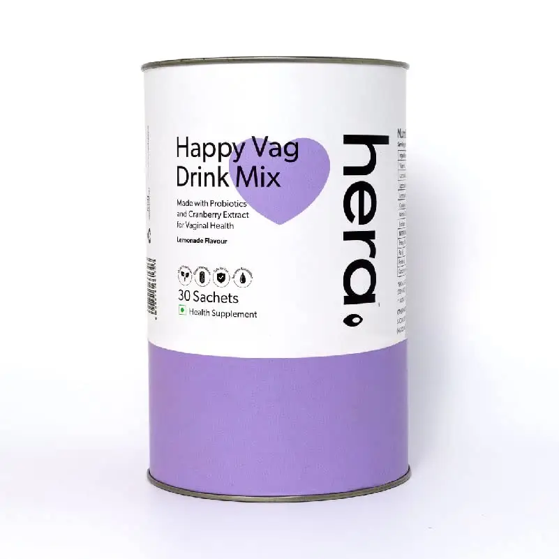 Hera - Happy Vag Drink Mix with probiotics and cranberry extract for vaginal health - Pack of 1 (30 Sachets)