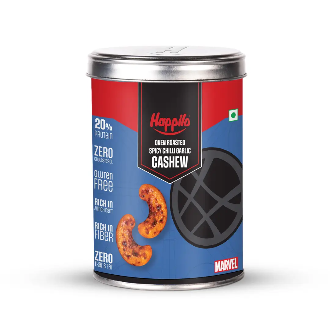Happilo Marvel Oven Roasted Cashews - Spicy Chilly Garlic (150 gm)