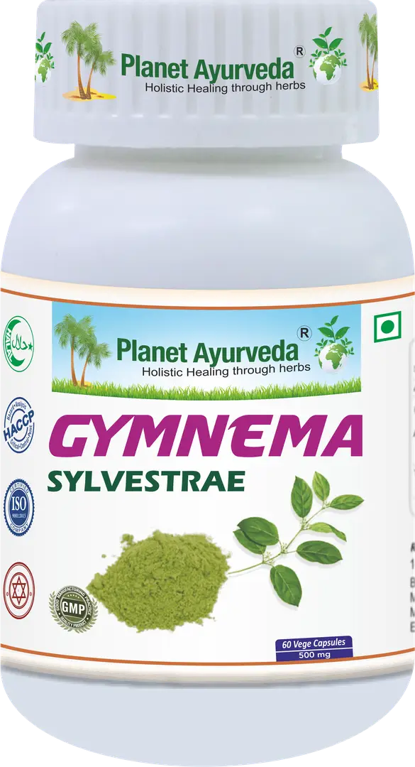 Planet Ayurveda Gymnema Sylvestre for Healthy Glucose Level - Pack of 1 (60 Capsules)
