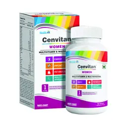 Healthvit - Cenvitan Women Multivitamin & Multimineral with 24 Nutrients (Vitamins and Minerals) | Anti-Oxidants, Energy, Metabolism, Immunity, Beauty and Healthy Appearance - 60 Tablets icon