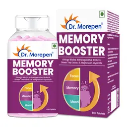 Dr. Morepen Memory Booster Tablets with Ginko Biloba, Ashwagandha and Brahmi for Brain Health icon