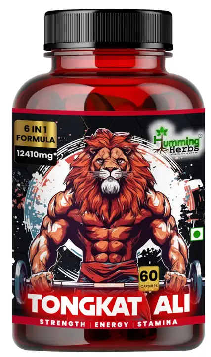 Humming Herbs Tongkat Ali for Stamina, Strength and Vitality - Pack of 1 (60 Capsules)