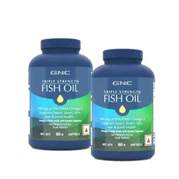 GNC -  Triple Strength Fish Oil 1500 mg - Omega-3 Supplement (Pack of 2) icon