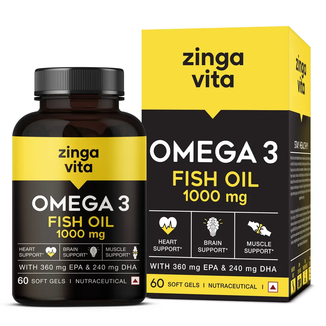 Zingavita Maximum Strength Omega 3 Fish Oil Mercury Free