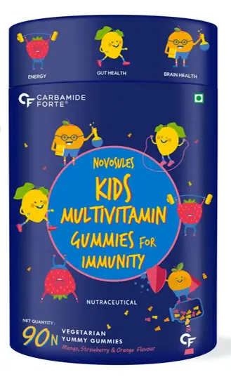 Carbamide Forte Multivitamin with Multi minerals,Probiotics for Bone Health - Pack of 1 (90 Gummies)