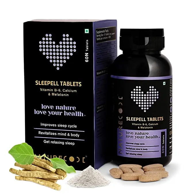Nature Code Sleepell Helps to get sound & restful sleep - 60 Veg. Tablets. - Pack of 1 (60 Tablets)