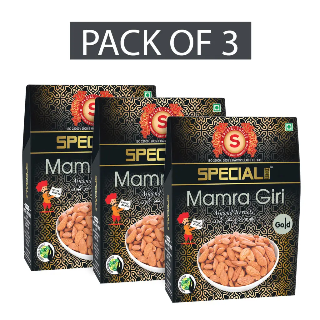 Special Choice Mamra Giri Gold (Almond Kernels) for Regulating Cholesterol Levels - Pack of 3 (750 gm)